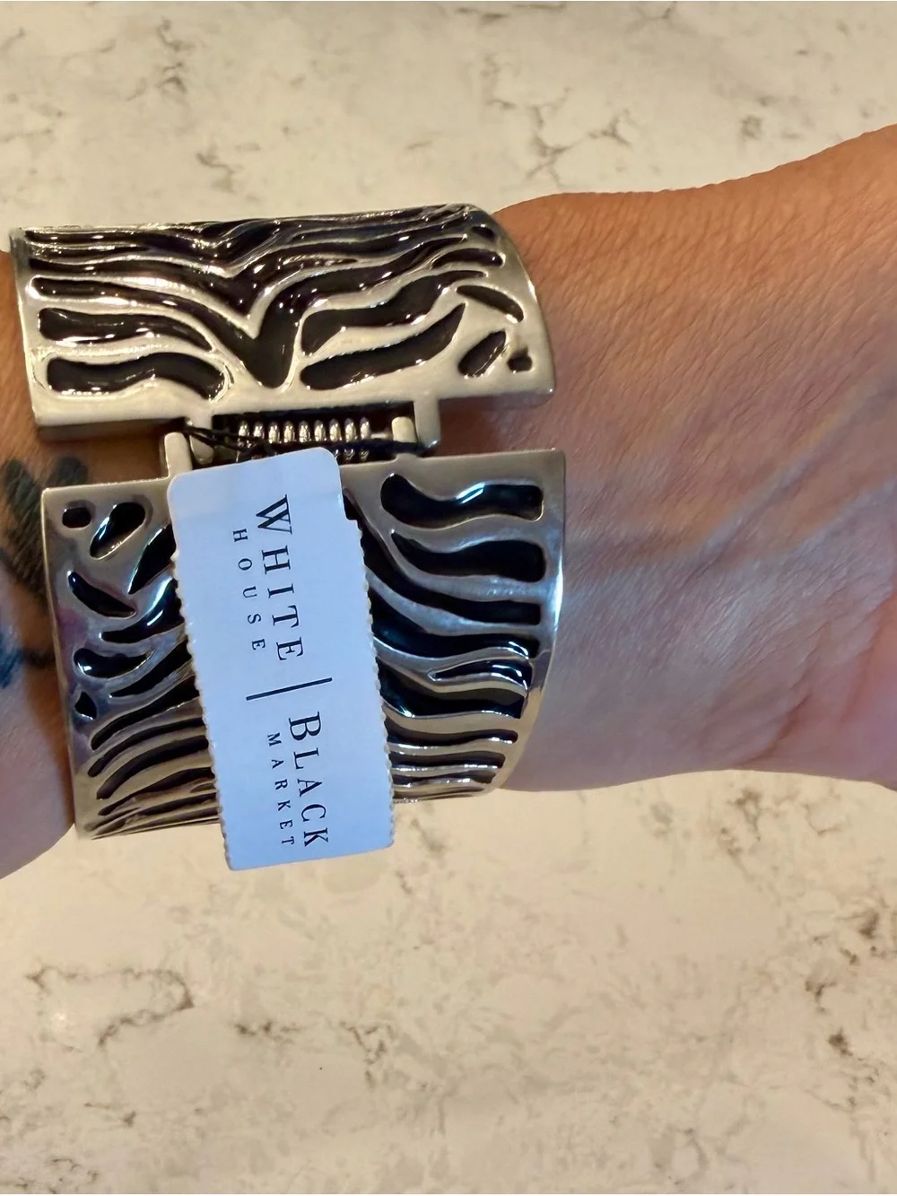 White House Black Market stylish silver